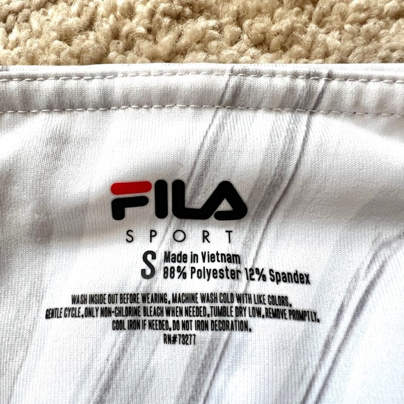 Fila Biker Shorts Size S Workout Yoga, Running Sport Gray White Marbled NWOT - Picture 5 of 7